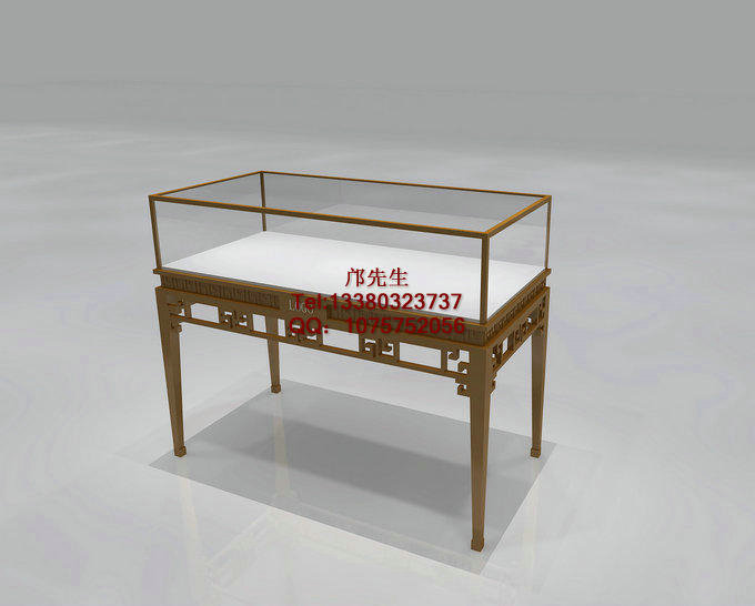 玫瑰金不锈钢珠宝展示柜