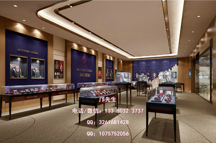 珊瑚石珠宝展柜