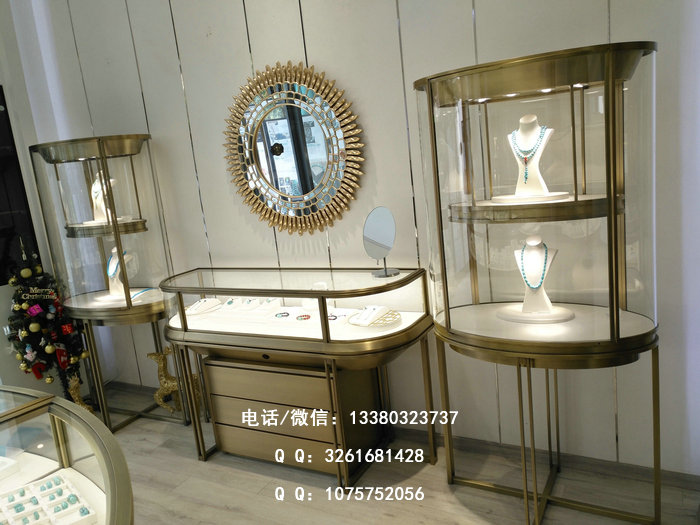 上海龙珍绿松石展柜（高端会所柜台）