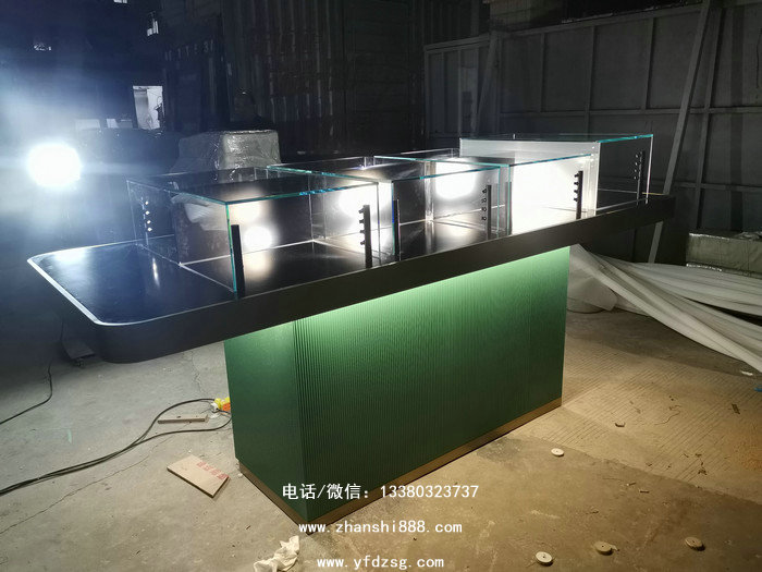 曼古银中岛柜,饰品展柜