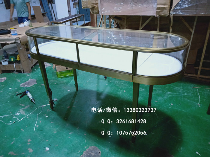 椭圆不锈钢珠宝展柜