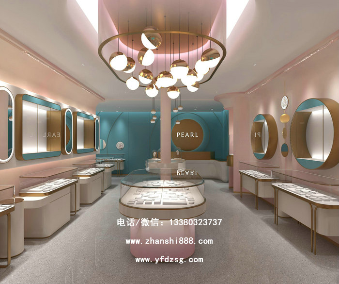 珍珠展柜如何与店面装修相呼应
